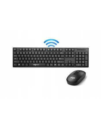 KLAWIATURA MYSZ ZESTAW BEZPRZEWODOWY ERGONOMICZNY CZARNY DO LAPTOP PC USB