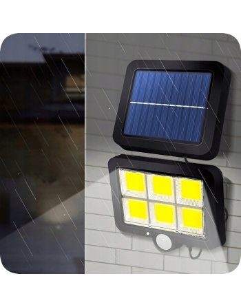 LAMPA SOLARNA Z CZUJNIKIEM RUCH ZMIERZCHU LED COB 2400mA LAMPA ULICZNA