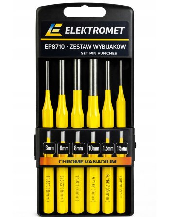 ZESTAW WYBIJAKÓW SZEŚCIOKĄTNE PUNKTAKI CRV ELEKTROMET