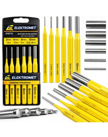 ZESTAW WYBIJAKÓW SZEŚCIOKĄTNE PUNKTAKI CRV ELEKTROMET