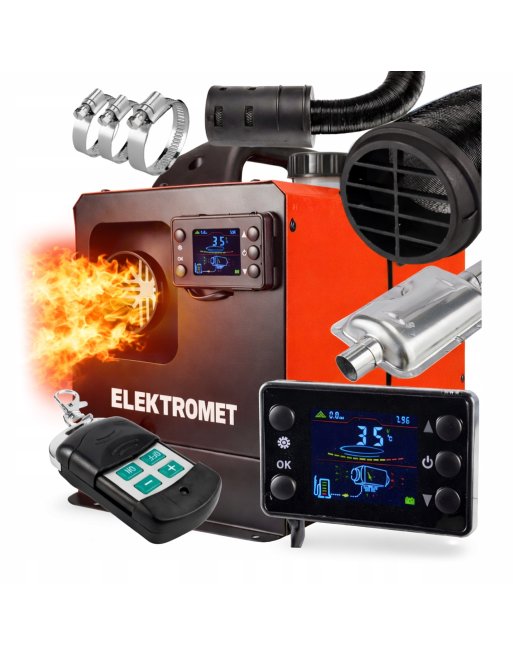 NAGRZEWNICA SPALINOWA OLEJOWA OGRZEWANIE POSTOJOWE WEBASTO 8KW LCD 12V 230V