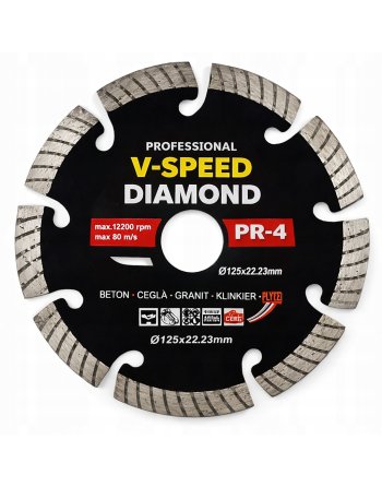 TARCZA DIAMENTOWA 125 x 22.2 GŁĘBOKIE CIĘCIE BETON