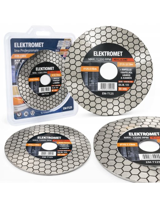 TARCZA 125mm DIAMENTOWA DO PŁYTEK GRESU GLAZURY SZLIFOWANIA CIĘCIA 45° BL.