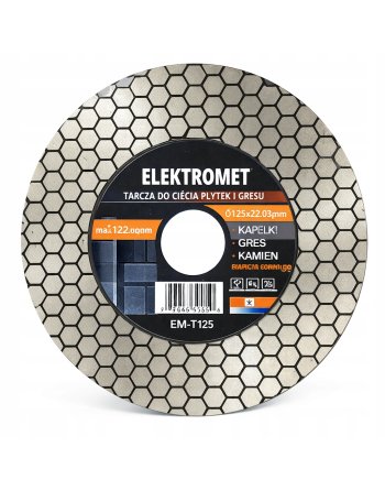 TARCZA 125mm DIAMENTOWA DO PŁYTEK GRESU GLAZURY SZLIFOWANIA CIĘCIA 45° BL.