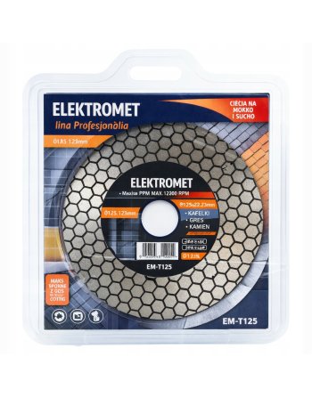 TARCZA 125mm DIAMENTOWA DO PŁYTEK GRESU GLAZURY SZLIFOWANIA CIĘCIA 45° BL.