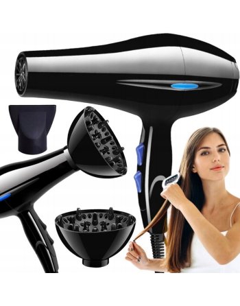 SUSZARKA DO WŁOSÓW JONIZACJA DYFUZOR 2200W 2w1 MOC