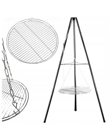 TRÓJNÓG Z RUSZTEM GRILL OGRODOWY DO PALENISK 50cm 150cm OGNISKA 1