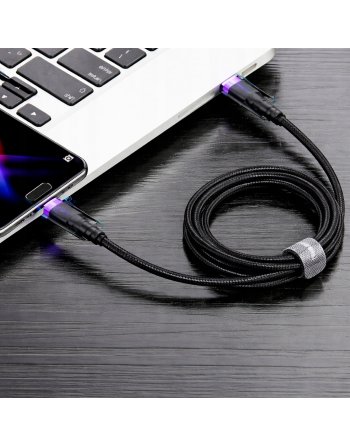 Kabel USB - USB Typ C Szybkie Ładowanie Transfer Czarny 2m 5A SZYBKI KABEL