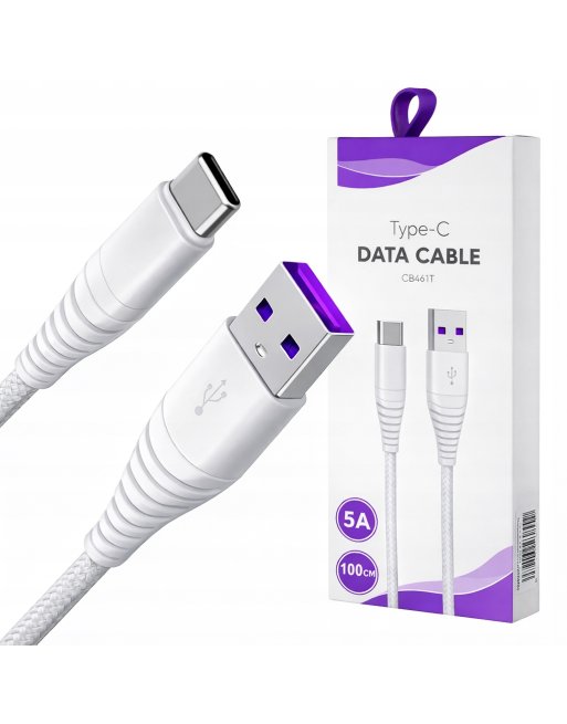 KABEL USB TYPU C SZYBKIE ŁADOWANIE 3.0 QC 5A - 1M