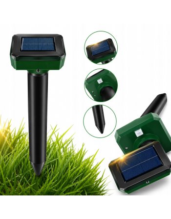 ODSTRASZACZ NA KRETY NORNICE MYSZY KUNY GRYZONIE SOLARNY WIBRACYJNY 850m2