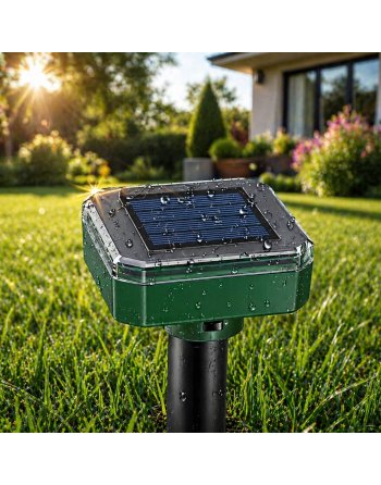 ODSTRASZACZ NA KRETY NORNICE MYSZY KUNY GRYZONIE SOLARNY WIBRACYJNY 850m2