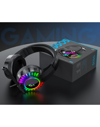 SŁUCHAWKI Gamingowe z MIKROFONEM Podświetlenie LED RGB PC PS4 PS5 Xbox