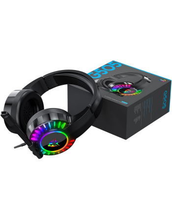 SŁUCHAWKI Gamingowe z MIKROFONEM Podświetlenie LED RGB PC PS4 PS5 Xbox