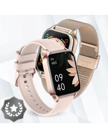 ZEGAREK SMARTWATCH DAMSKI SMS ROZMOWY SPORT ZDROWIE MENU PL PINK