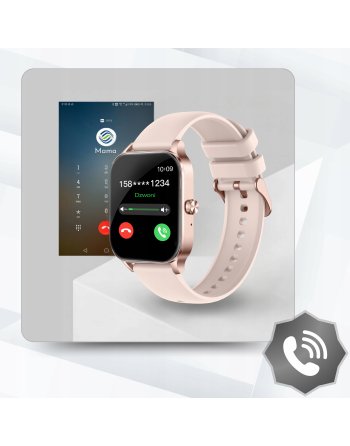 ZEGAREK SMARTWATCH DAMSKI SMS ROZMOWY SPORT ZDROWIE MENU PL PINK