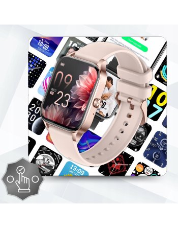 ZEGAREK SMARTWATCH DAMSKI SMS ROZMOWY SPORT ZDROWIE MENU PL PINK