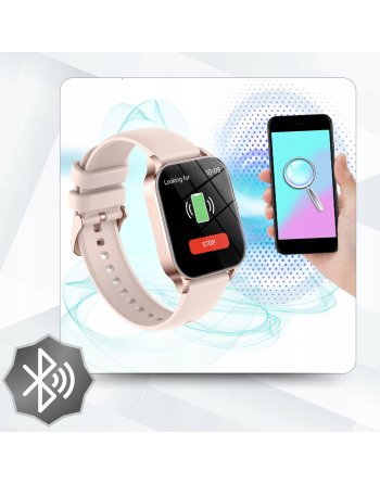ZEGAREK SMARTWATCH DAMSKI SMS ROZMOWY SPORT ZDROWIE MENU PL PINK