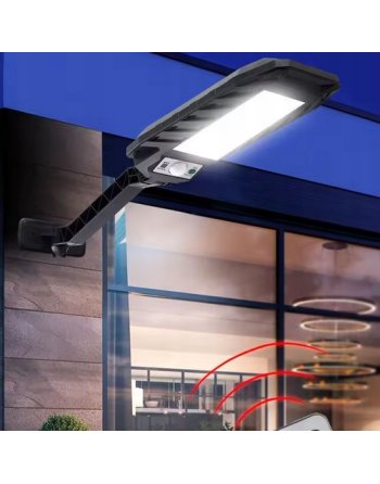 LAMPA SOLARNA OGRODOWA ZEWNĘTRZNA LED ULICZNA Z CZUJNIKIEM RUCHU ZMIERZCHU
