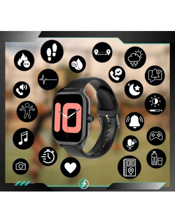 SMARTWATCH MĘSKI DAMSKI ZEGAREK ROZMOWY J.POLSKI TĘTNO CIŚNIENIE TLEN SPORT