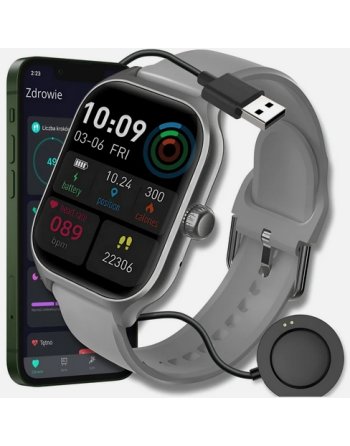 SMARTWATCH MĘSKI DAMSKI ZEGAREK ROZMOWY J.POLSKI TĘTNO CIŚNIENIE TLEN SPORT