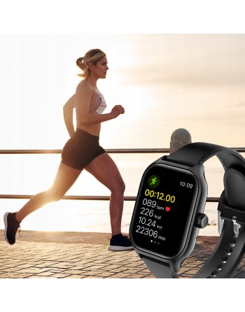 SMARTWATCH MĘSKI DAMSKI ZEGAREK ROZMOWY J.POLSKI TĘTNO CIŚNIENIE TLEN SPORT