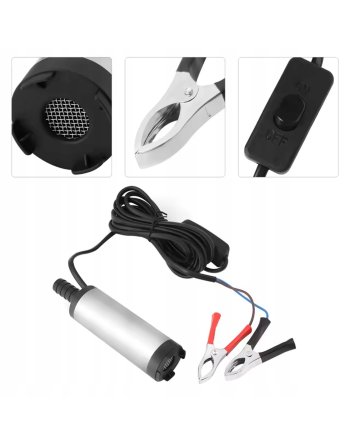 POMPKA DO PALIW DO SPUSZCZANIA WODY OLEJU 12V ELEKTRYCZNA SAMOCHODOWA